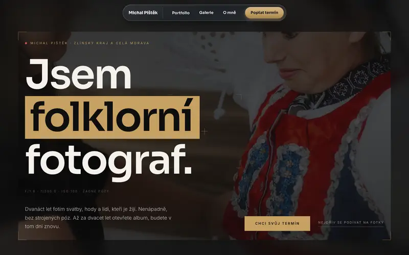 Náhled projektu michalpistek.cz
